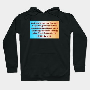 Bible Verse Philippians 1:6 Hoodie